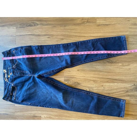 Seven 7  Women's Blue High Rise Tummyless Skinny Jeans 14 - Picture 3 of 6